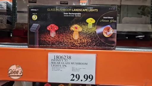 Infinity X1 Solar Glass Mushroom Lights 3-Pack