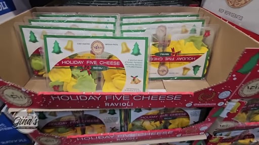 Nuovo Pasta Holiday Tree & Bell Five Cheese Ravioli 2/16 oz
