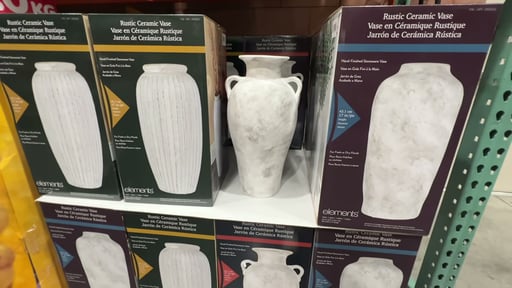 Elements Rustic Ceramic Vase, 3 Assorted Styles