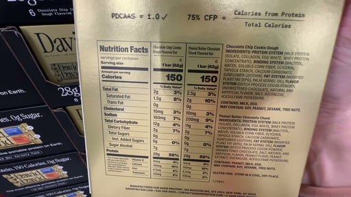 David Protein Bar Cookie Dough / PB Choc