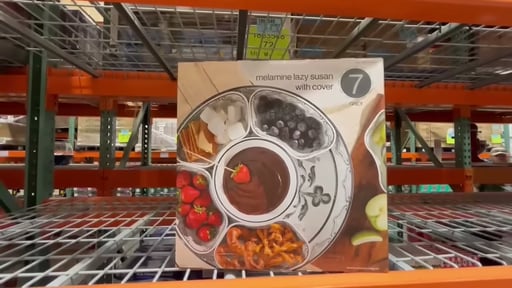 Melamine 15" 7-Piece Lazy Susan with Lid