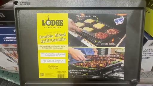 Lodge Seasoned Cast Iron Reversible Grill/Griddle