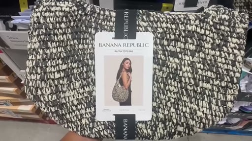 Banana Republic Raffia Tote Bag