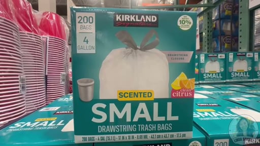 Kirkland Signature Scented Trash Bags, 4 Gallon, 200 Count