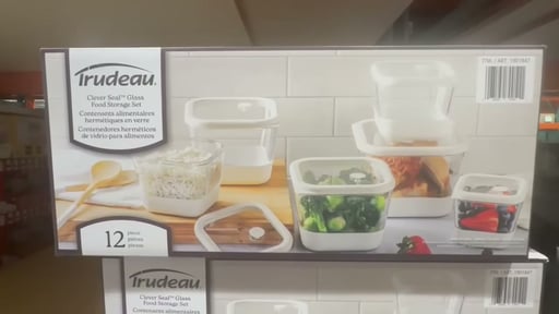 Trudeau 12-Piece Clever Seal Glass Airtight Food Storage Set