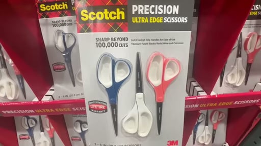 3M Scotch Precision Ultra Edge 8" Scissors, 3-Pack