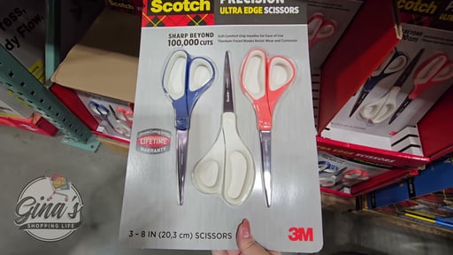3M Scotch Precision Ultra Edge 8" Scissors, 3-Pack