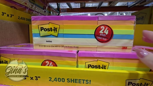3M Post-it Notes 3" x 3" 24-Pack/2,400 Sheets and 4" x 6" 10-Pack/1,000 Sheets