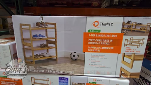 Trinity Bamboo Shoe Rack 2-Pack
