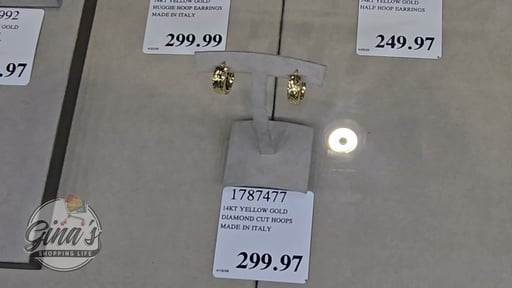 14kt Yellow Gold Diamond Cut Hoops