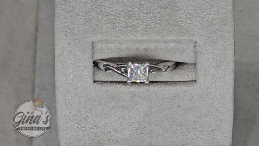 Platinum VS2 G 0.50ct Princess Cut Diamond Solitaire Ring