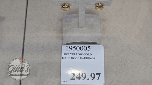 14kt Yellow Gold Half Hoop Earrings
