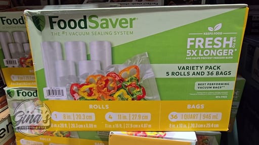 FoodSaver Variety Pack Rolls and Bags, 5 Rolls and 36 Bags