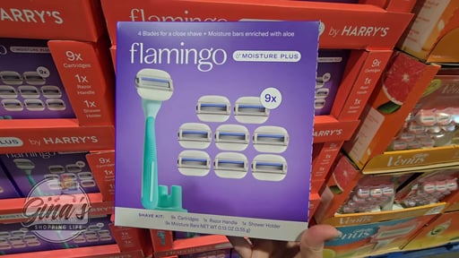 Flamingo by Harry's Razor Set 1 Handle, 9 Cartridges
