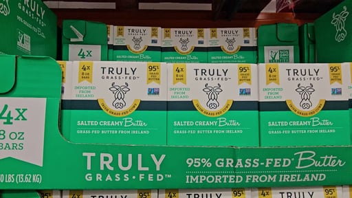 Truly Grass-Fed Irish Butter Salted 4/8 oz