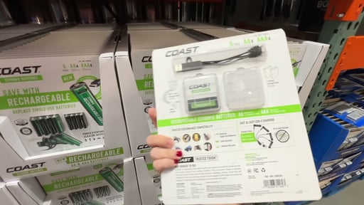 Coast Rechargeable Batteries with USB-C, 4 AA and 4 AAA Included