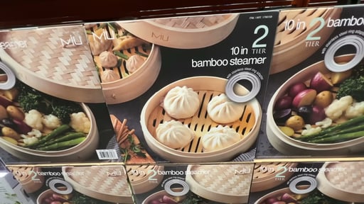 MIU 10 Inch 2-Tier Bamboo Steamer
