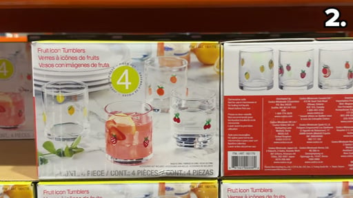 Pandex 14oz Fruit Icon Glass 4-Pack