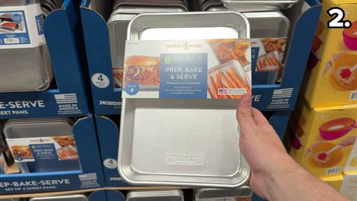 Nordic Ware Naturals Aluminum 1/6 Sheet Pan, 4-Pack
