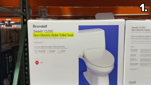 Brondell Swash CL1500-EW Elongated Bidet Toilet Seat
