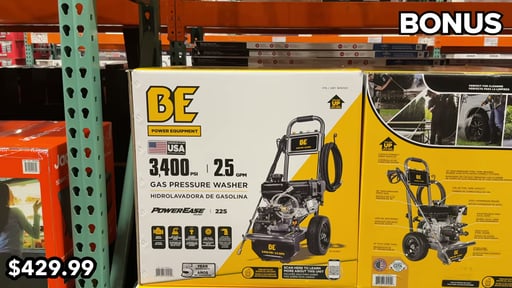 BE Power Equipment Gas Pressure Washer 3400 PSI 2.4 GPM 223CC
