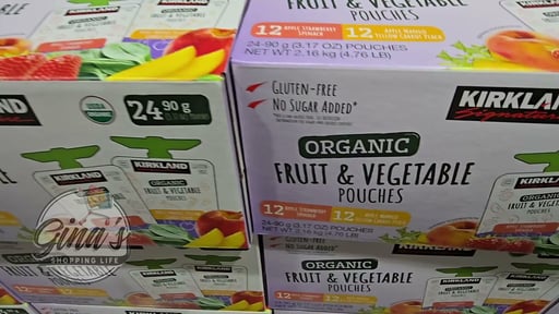 Kirkland Signature Organic Fruit & Veggie Pouches 24/3.17 OZ