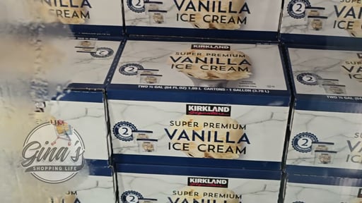 Kirkland Signature Super Premium Vanilla Ice Cream 2 Half GAL