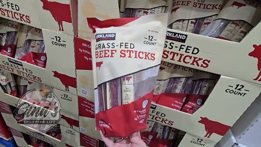 Kirkland Signature Grass Fed Beef Sticks, 12 Count
