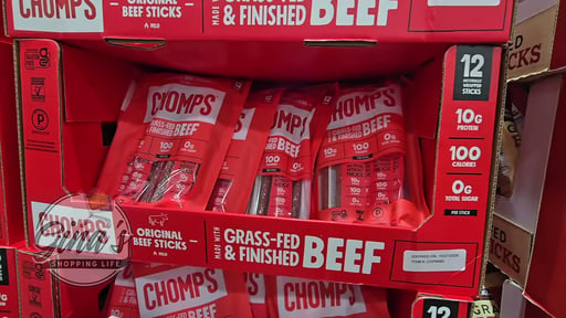 Chomps Original Grass Fed Beef Sticks, 12 CT