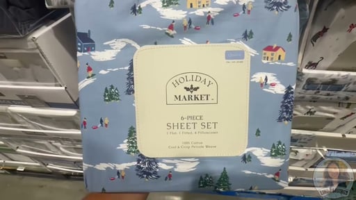 Holiday Market Cotton Sheet Set, Queen, 6 Pieces