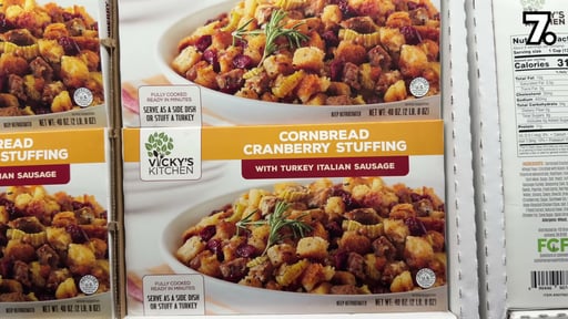 Vicky's Kitchen Cornbread Cranberry Stuffing with Turkey Italian Sausage
