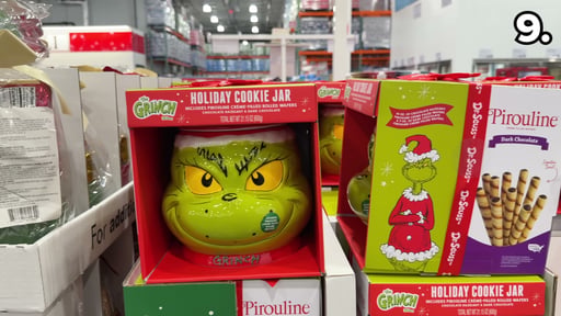Dr. Seuss The Grinch Holiday Cookie Jar with Pirouline Wafers