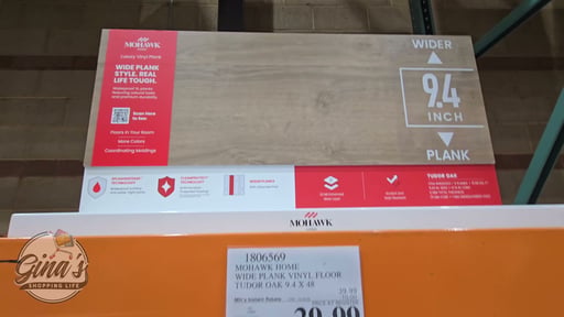 Mohawk Home Wide Plank Vinyl Floor Tudor Oak 9.5 x 48