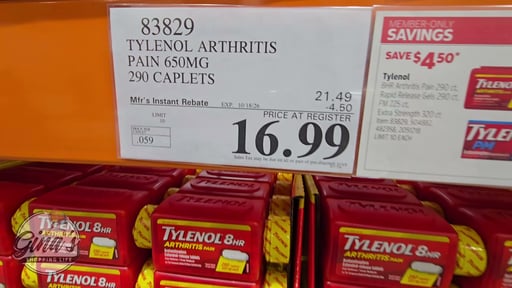 Tylenol 8-Hour Arthritis Pain Extended-Release 650mg, 290 Caplets