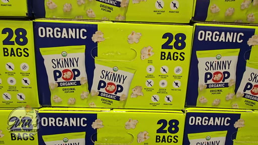 SkinnyPop Organic Popcorn, 0.65 oz, 28-Count