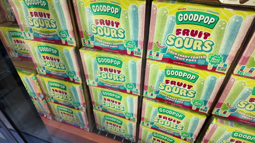GoodPop Fruit Sours Sour Candy Coated Fruit Pops, 16 Count