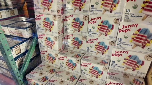 JonnyPops Organic Star-Spangled Flag Pops, 18-Count (2.4 oz each)