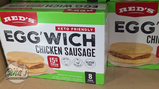 Red's Chicken Sausage Eggwich Sandwich 8-Pack