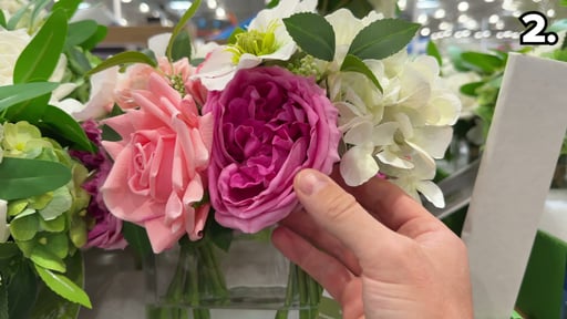 Nearly Natural Faux 10" Mixed Rose & Hydrangea Arrangement