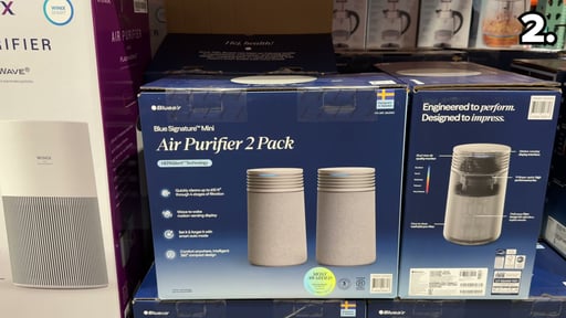 Blueair Mini Signature Air Purifier, 2-Pack with Replacement Filters