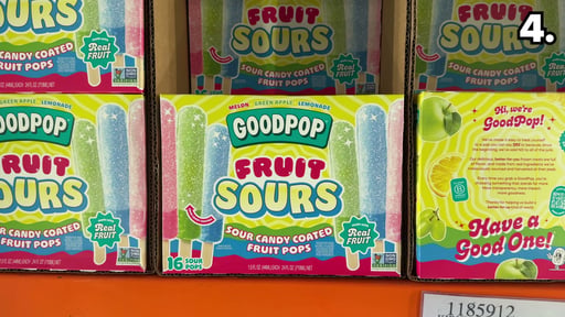 GoodPop Fruit Sours Sour Candy Coated Fruit Pops, 16 Count