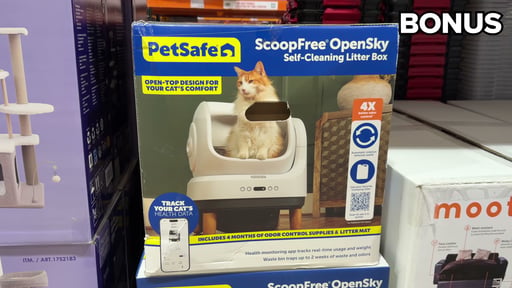 PetSafe ScoopFree OpenSky Self-Cleaning Cat Litter Box Bundle with Liners, Deodorizer, Mat & App