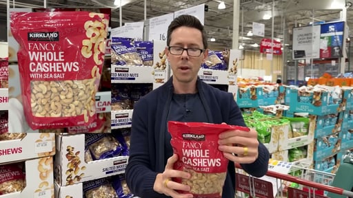 Kirkland Signature Fancy Whole Cashews with Sea Salt