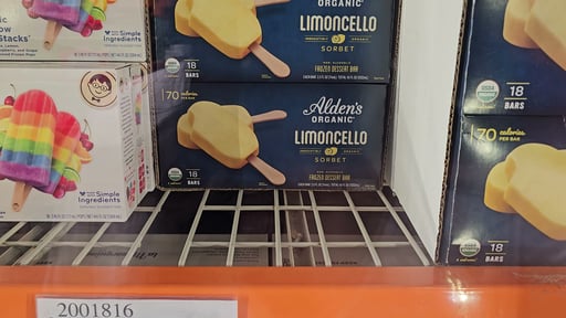 Alden's Organic Limoncello Sorbet Bar 18ct