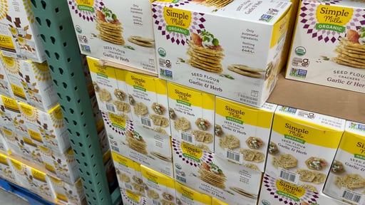 Simple Mills Organic Garlic & Herb Cracker