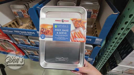 Nordic Ware Naturals Aluminum 1/6 Sheet Pan, 4-Pack