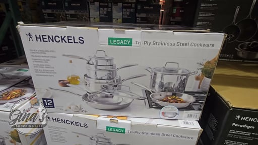 Henckels Tri-Ply Clad Stainless Steel Cookware Set 12-Piece