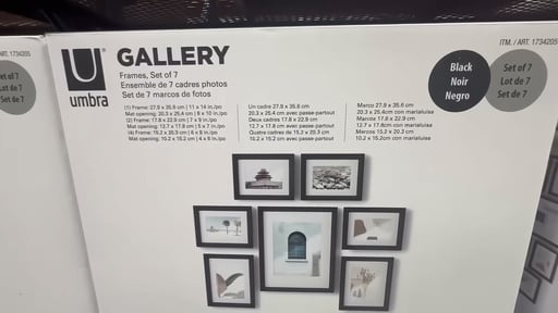 UMBRA GALLERY PICTURE FRAME 7 PIECE SET