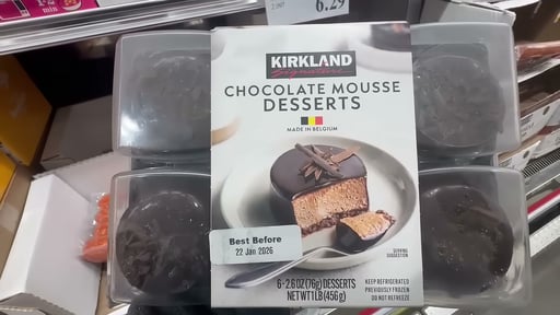 KIRKLAND SIGNATURE CHOCOLATE MOUSSE DESSERTS 6/2.6 OZ