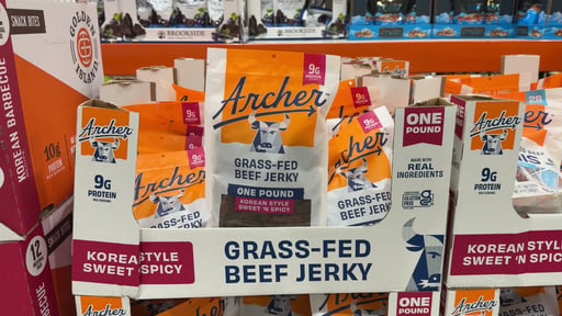 Archer Korean Style Sweet 'N Spicy Grass-Fed Beef Jerky, 16 oz